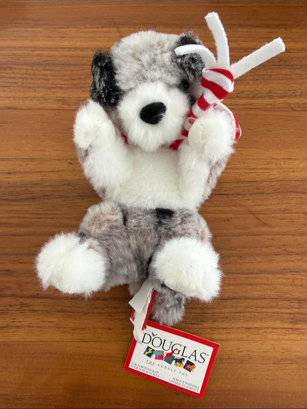 Douglas puppy Stuffed Animal with Red and White Scarf NWT